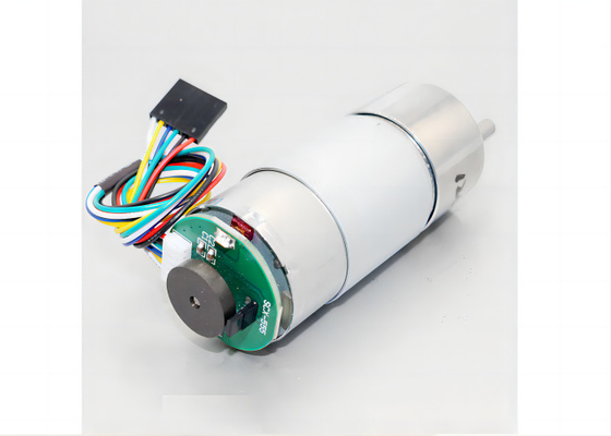 Motor de engranajes de 12 V y 24 V de corriente continua compacto y ligero para equipos portátiles para aplicaciones industriales