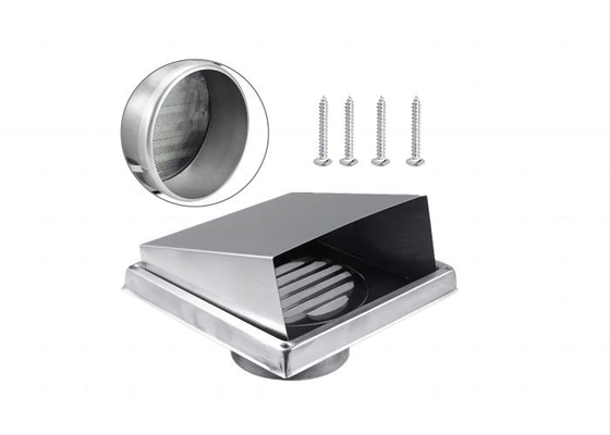 Rejilla de acero inoxidable Ø150 mm con tapas de ventilación redondas con tapa de gravedad