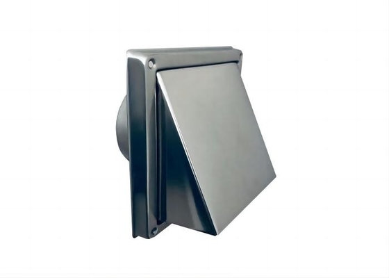 6 pulgadas de acero inoxidable de la pared exterior de escape de ventilación de aire cubierta con almohadilla sin retorno de la colgaja