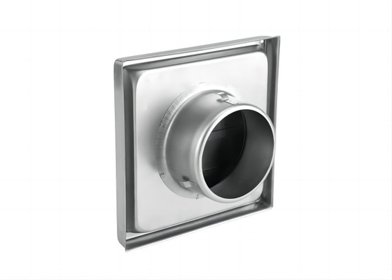 Nuevas llegadas 100mm ventilación de conducto de aire parrilla de acero inoxidable Pared de secador cuadrado extractor de ventilador salida