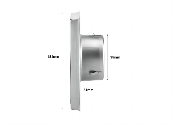 Cubierta de ventilación de secador de acero inoxidable con prueba de intemperie Louvre para el conducto de pared exterior