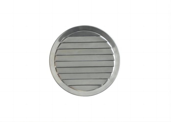 Rejas de ventilación exterior de aluminio Ventanas de ventilación negras persianas de 80 mm de diámetro