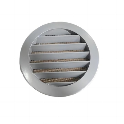 Pared de fundición a presión circular exterior de aluminio redondo exterior de ventilación climática cubierta de rejilla de salida de ventilación con malla de pantalla de mosca