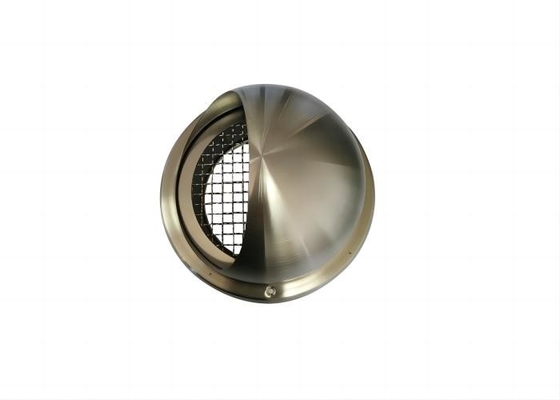 201/304 Acero inoxidable redondo plana pared exterior de ventilación de aire y cubierta de lluvia con protección de rejilla