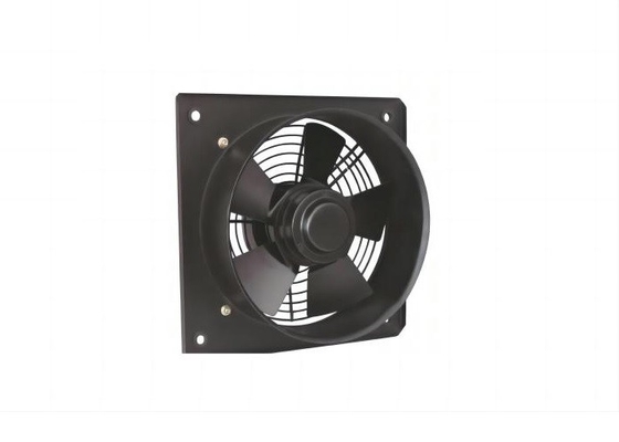 Ventilador de refrigeración industrial de placa cuadrada Rotor externo del motor tubo de escape Ventilador axial 500 mm Negro