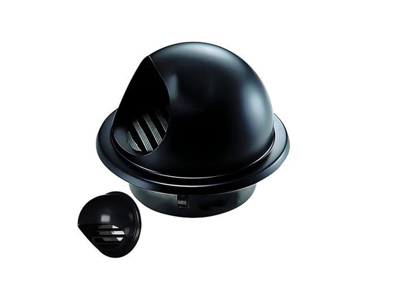 Grilla esférica BLACK Ventas de aire Las válvulas de ventilación 100 mm con malla gruesa de paso alto 304 material inoxidable stell