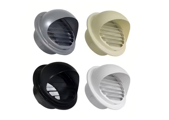 Grilla esférica BLACK Ventas de aire Las válvulas de ventilación 100 mm con malla gruesa de paso alto 304 material inoxidable stell