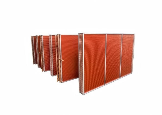 Tubos de cobre Condensador de aletas de aluminio con marco de acero inoxidable para enfriador