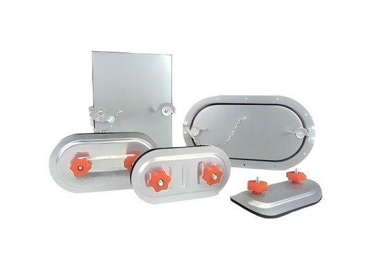 Puerta de acceso de conducto de acero recubrido de zinc curva extraíble para inspección