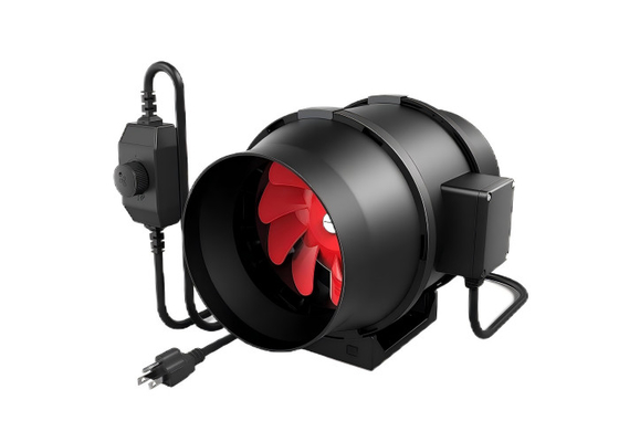 150 mm de plástico negro en línea ventilador de flujo mixto