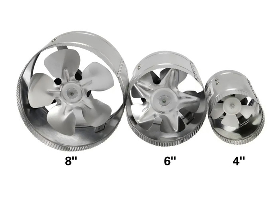 6 pulgadas 240 CFM Booster Fan Inline Duct Vent Blower para HVAC de escape y admisión 5.5 'cordón de alimentación con tierra