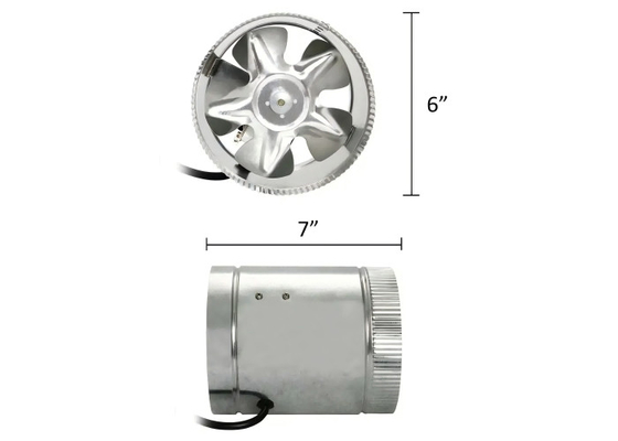 220V 120V AC 4 pulgadas de ventilador de conducto de refuerzo en línea ventilador de escape para sótano hidropónico