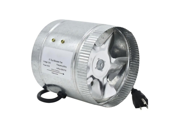 Ventilación en línea ventilador de escape 6 &quot;/150 mm hoja metálica 25W extractor de conducto de ventilación en